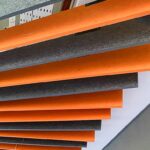 Linear DecraBaffle layout creating acoustic ceiling feature