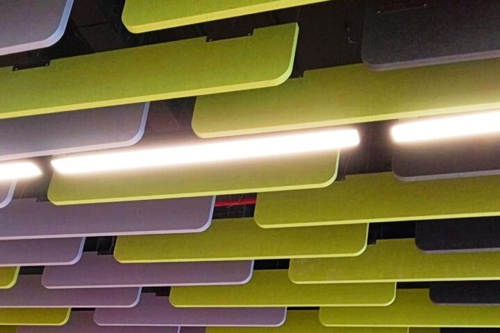 DecraBaffle polyester baffles in educational facility